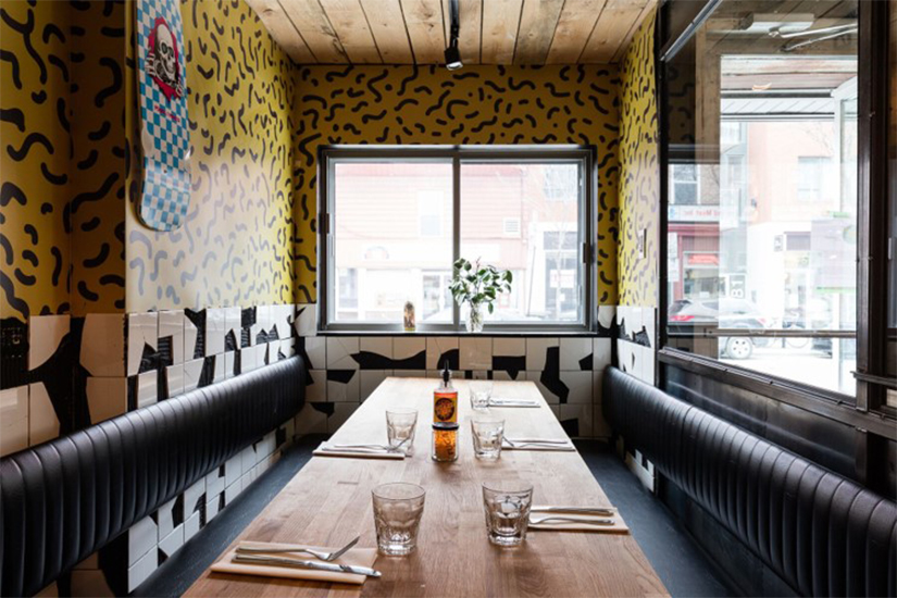 Fugazzi Pizza in Montreal with Formica Envision™ Custom Laminate