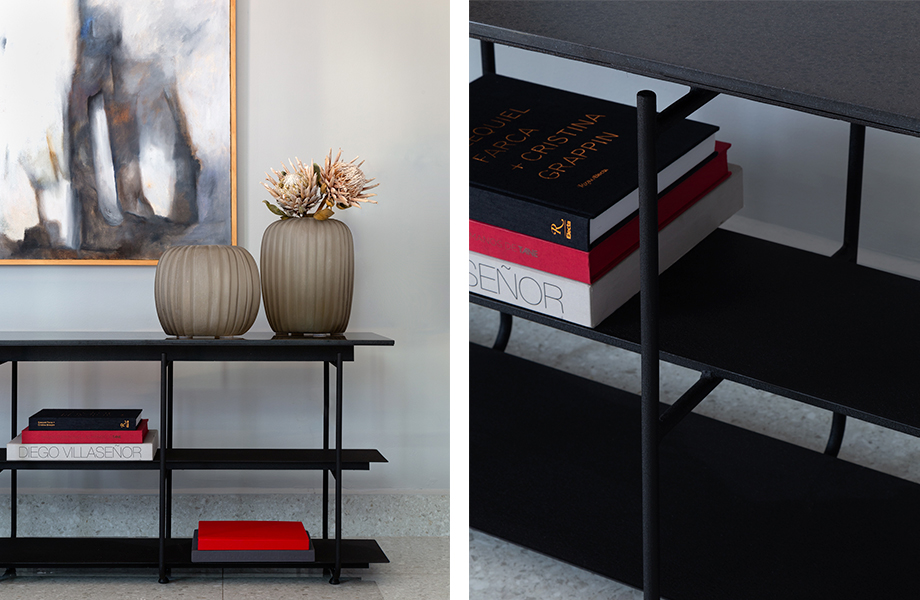 Credenza Akali con Superficie Sólida Everform Black Lava